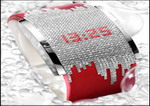 Алмазно-цифровой шедевр. <br>    &nbspВ начале этой недели состоялась премьера новых творений великого часового ателье TAG Heuer. Самая любопытная новинка демонстрировалась небезызвестной Уме Турман. Diamond Fiction, так называется красный атласный браслет инкрустированный бриллиантами 879 Top Wesselton (5,8 карат). При этом, браслет имеет встроенные цифровые часы! 